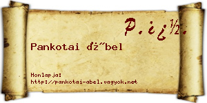 Pankotai Ábel névjegykártya