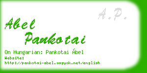 abel pankotai business card